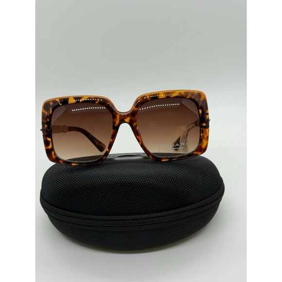 Tahari Butterfly Oversize Sunglasses Brown Tortoise TH933 TS & Oakley Case - Picture 2 of 16